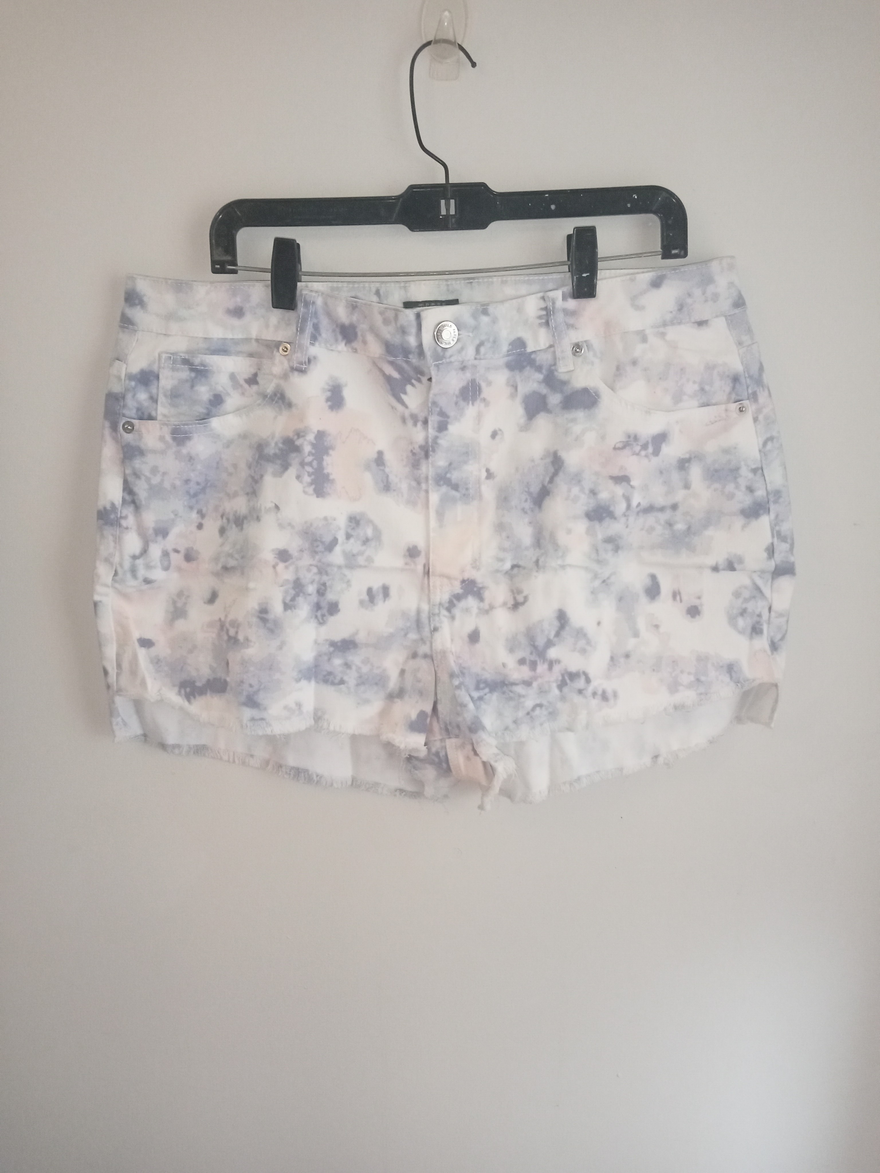 Wild Fable Cotton Pastel Tie-Dye Cutoff Denim Shorts In Light Blue And White